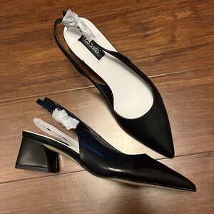 NEW Franco Sarto Black Leather Heel